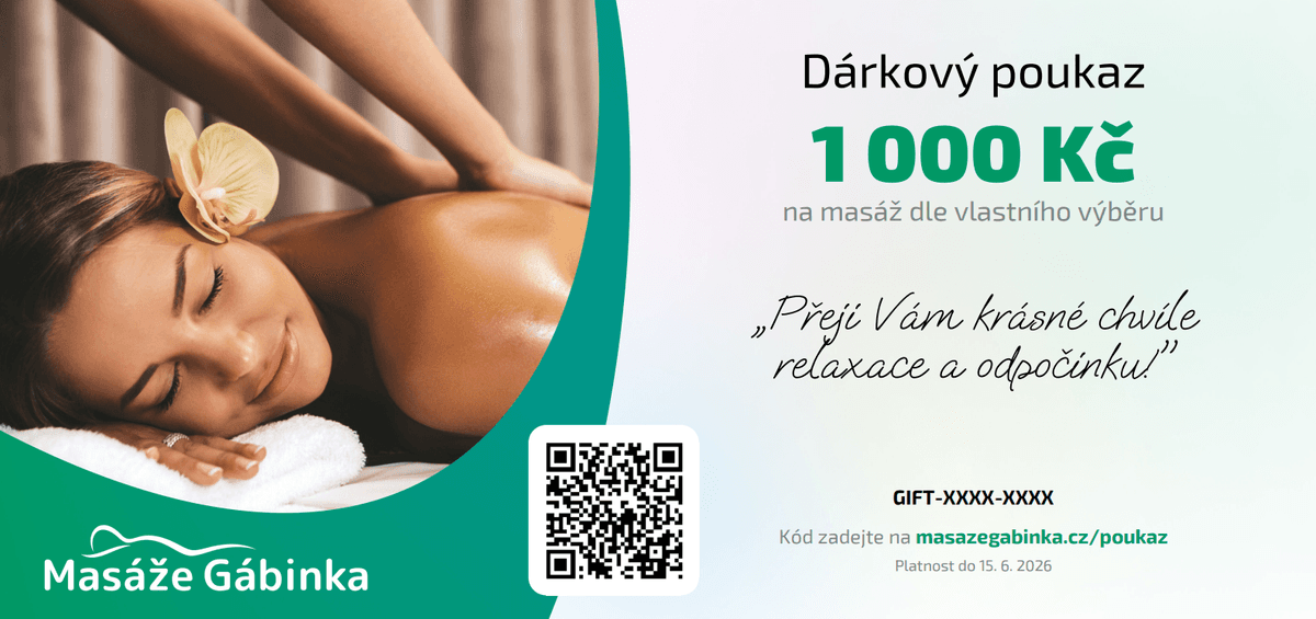 Dárkový poukaz Masáže Gábinka